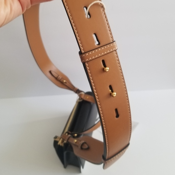 Alexander McQueen Skull Color Block Leather Crossbody Black White Brown … - Picture 11 of 12